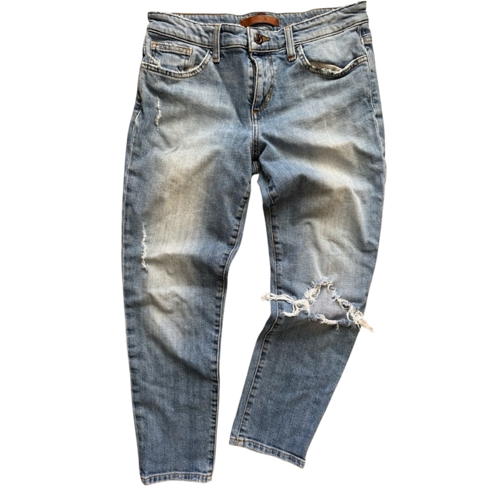 Joe's Jeans Women’s Distressed Mid Rise Slouchy Baggy Ankle Jeans Denim Size 26‎